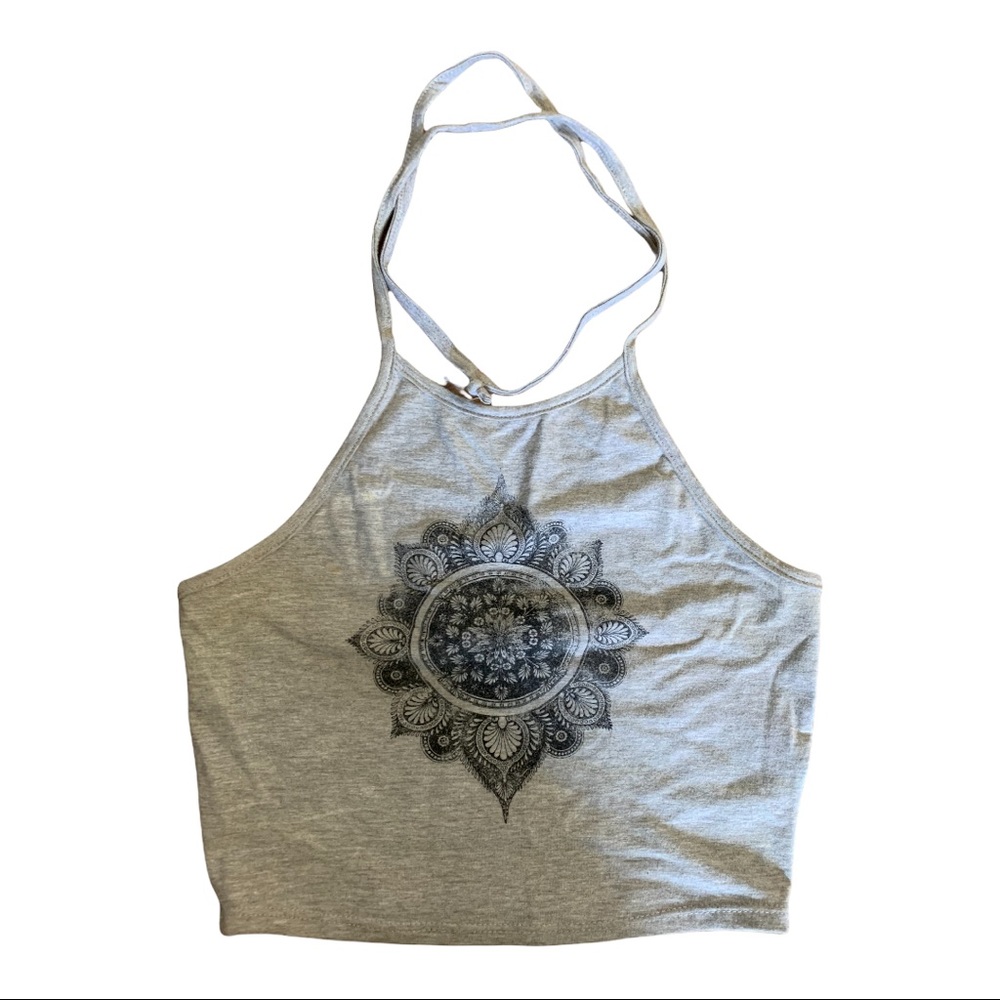 L.A. Hearts gray tie halter top